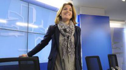 Arantza Quiroga, en una rueda de prensa en Vitoria, en diciembre del año pasado.