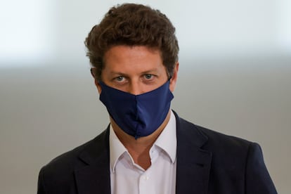 Ricardo Salles, ministro de Medio Ambiente desde el arranque del Gobierno Bolsonaro, este martes en Brasilia.