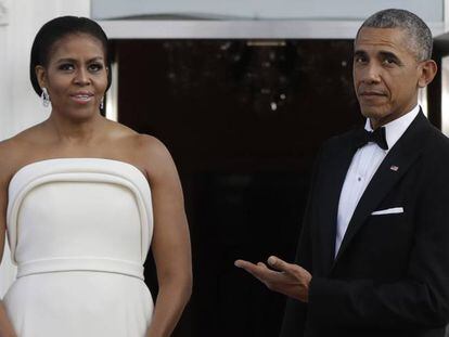 Michelle y Barack Obama, en la cena de Estado del pasado martes.