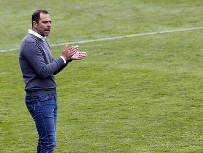 Esnáider, durante el partido ante el Madrid.