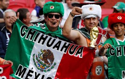 Aficionados mexicanos en la Arena de Kaz&aacute;n, Rusia