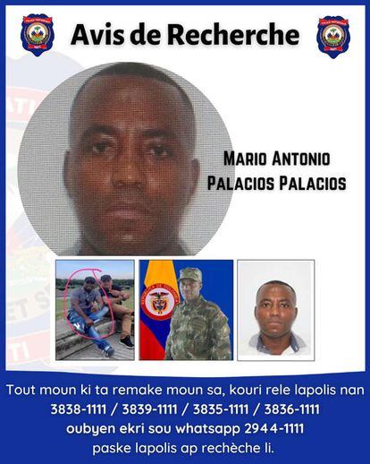 The Haitian Police are looking for former Colombian military officer Mario Palacios for the assassination of President Jovenel Moïse.  Photo taken from the Haitian National Police.