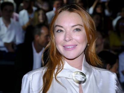 Lindsay Lohan en Madrid en septiembre de 2017, cuando acudió a la capital española como invitada de la Semana de la Moda.