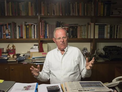 Pedro Pablo Kuczynski en su casa de Lima.