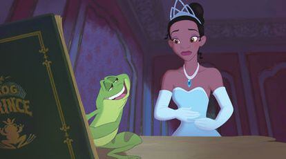 Tiana, la princesa negra, de la película de Disney <i>Tiana y el sapo.</i>