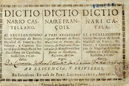 Diccionario de Pere Lacavalleria (1642), de una sociedad catalana dinámica.