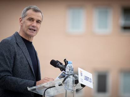 Toni Cantó, durante un acto del PP en la campaña electoral en Madrid el pasado 27 de abril.