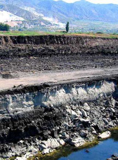 Turbera donde aparecen los huesos de mamut en Padul.