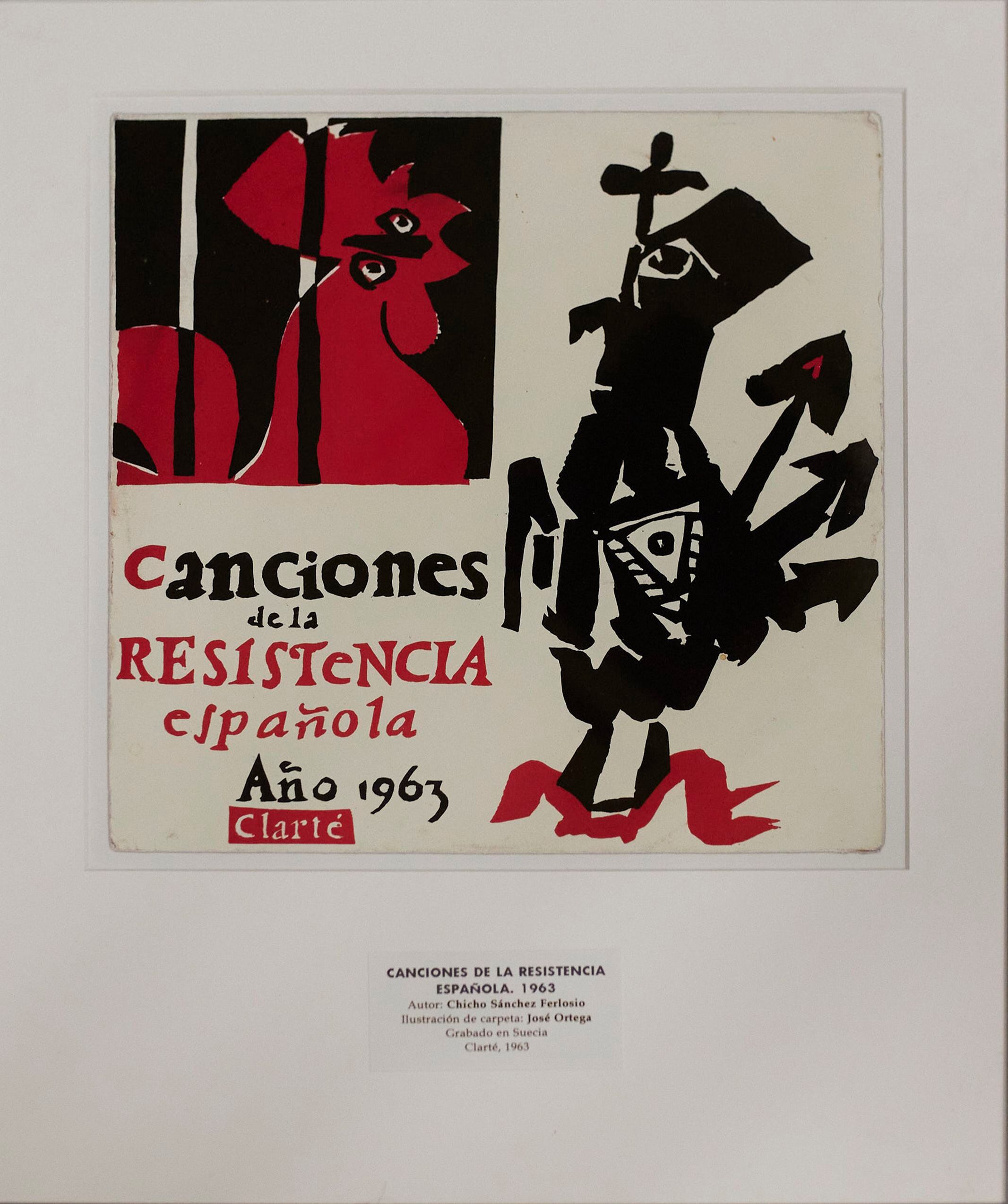 310122.- Portada del disco ‘Canciones de la resistencia española’ del año 1963. Centro Lucini de la Cancion de Autor, en Granada. Foto: Fermin Rodriguez