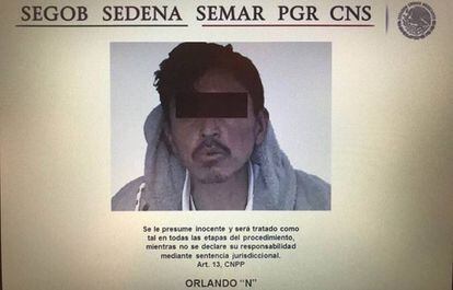 Orlando N., detenido por las autoridades mexicanas.