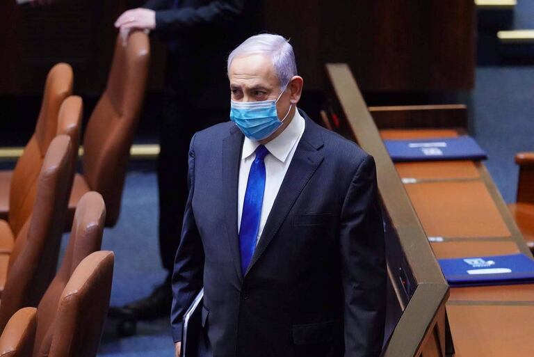 El primer ministro israelí, Benjamín Netanyahu, el domingo en la Kneset.