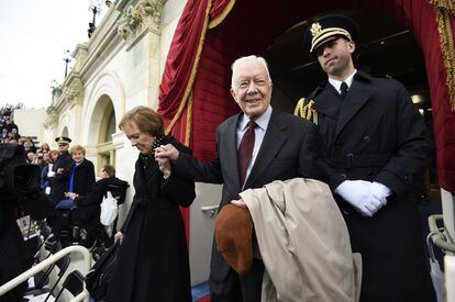 El expresidente de los Estados Unidos Jimmy Carter y su esposa, Rosalynn Carter.