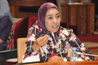 La diputada Amina Maelainine, en una imagen subida a su cuenta de Facebook.