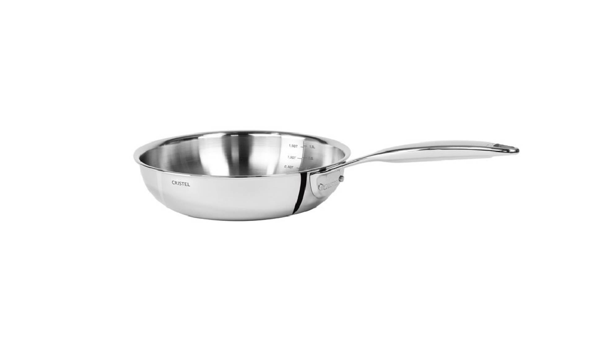 Sartén Wok GRÄWE Pro-Line De Acero Inoxidable 28cm Con Tapa De Cristal - 2,8L, Apta Para Inducción Y Lavavajillas, Sin Recubrimiento
