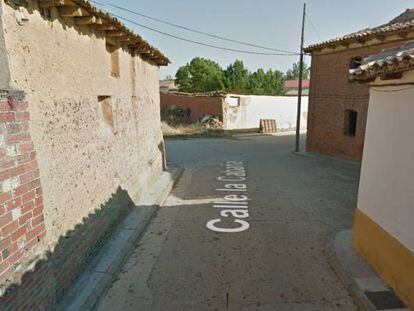 Vista de una de las calles del municipio palentino Riberos de la Cueza.