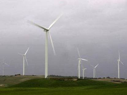 Molinos aerogeneradores de la planta de La Janda.