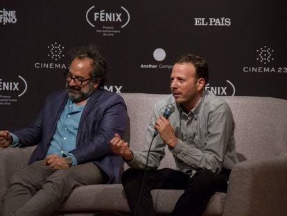 Desde la izquierda, Eugenio Caballero y Amat Escalante, en la presentaci&oacute;n de la cuarta edici&oacute;n del certamen.