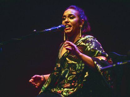 María Terremoto en el Festival Internacional del Cante de las Minas de La Unión.