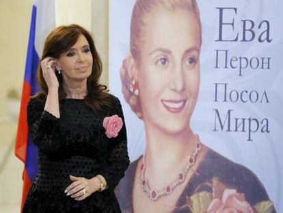 Kirchner, en una muestra sobre Evita en Mosc&uacute;.