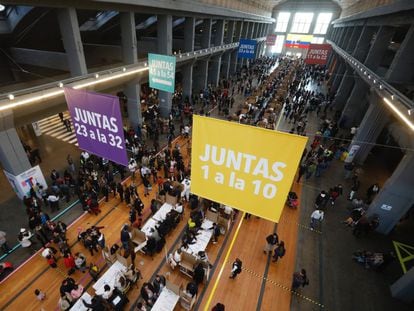 Ecuatorianos residentes en España votaban en Madrid en las elecciones de su país de septiembre de 2019.