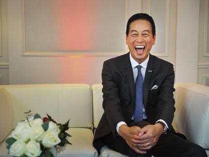 Masahiko Uotani, presidente de Shiseido, en París el 7 de septiembre