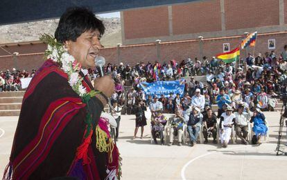 El presidente boliviano, Evo Morales, en Chuquisaca el pasado 19 de mayo.