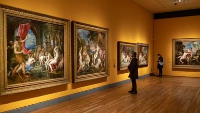 Visita de la exposición de 'Pasiones mitológicas' en el Museo del Prado.