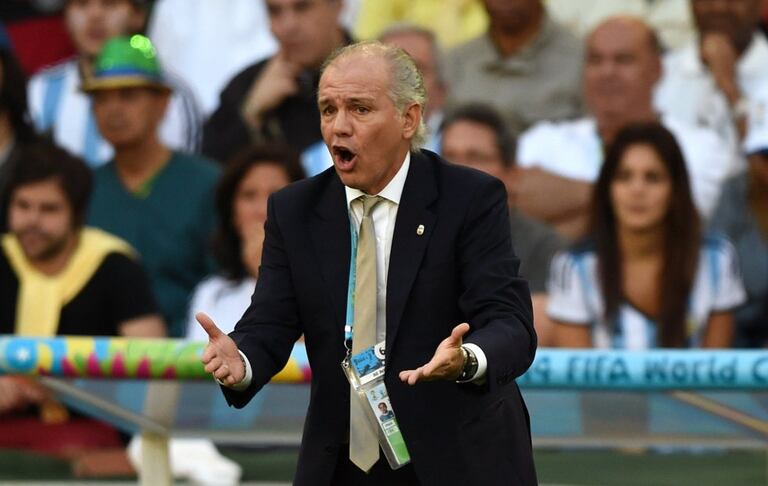 Alejandro Sabella, durante la final del Mundial de Brasil 2014.