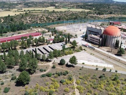 Vista aérea de la central nuclear José Cabrera (Zorita).