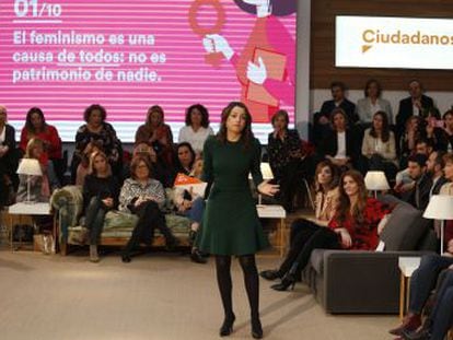 Albert Rivera, Inés Arrimadas y las principales dirigentes de la formación presentan un decálogo de principios feministas