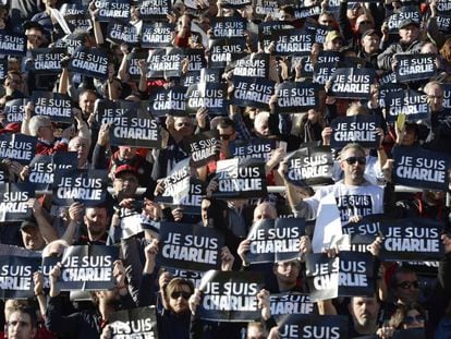 Movilizaci&oacute;n en Francia en defensa de la libertad de expresi&oacute;n tras el atentado a la revista &lsquo;Charlie Hebdo&rsquo;. 