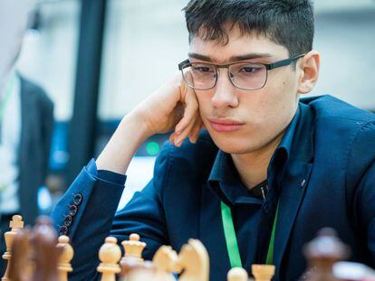 Alireza Firouzja, durante el Mundial de Rápidas 2019, en Moscú