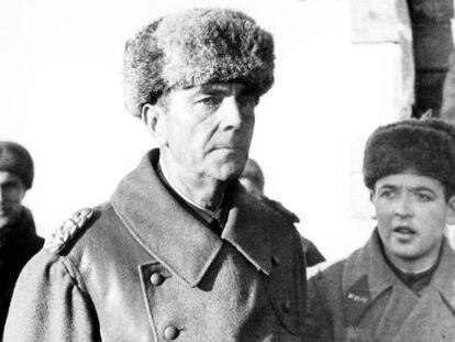 El mariscal Friedrich Paulus, prisionero tras su rendición en la batalla de Stalingrado, en febrero de 1943.