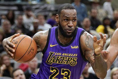 LeBron James, en un Lakers-Spurs. 