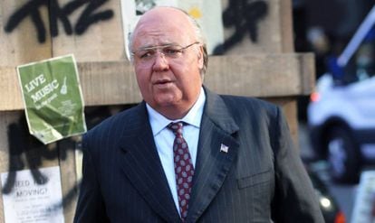 Russell Crowe como Roger Ailes en el rodaje de 'The Loudest Voice in The Room', el 8 de noviembre de 2018.