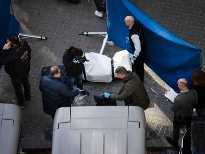 El cadáver encontrado en un contenedor en Barcelona.