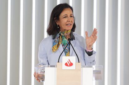 Ana Patricia BotínLa presidenta del Banco Santander, Ana Botín, durante la presentación de resultados de la entidad financiera.Pablo Monge