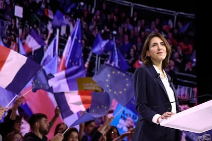 Valerie Hayer, cabeza de lista para las europeas, este sábado en Lille. 