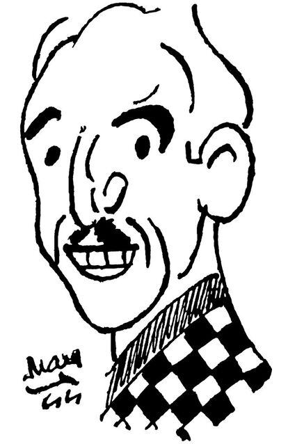 Walt Disney, una de las 390 ilustraciones incluidas en el libro 'Delibes dibujante en El Norte de Castilla'.