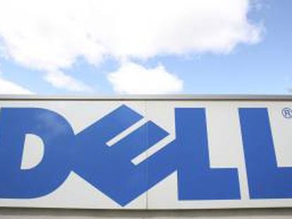 Imagen de archivo del logotipo de la entrada de la empres tecnológica Dell. EFE/Archivo