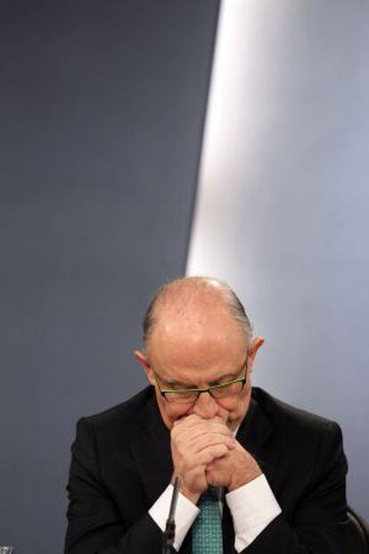 Cristóbal Montoro, en una rueda de prensa en 2012.