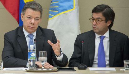 Juan Manuel Santos y Luis Alberto Moreno.