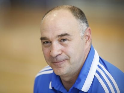 Pablo Laso, durante la entrevista.