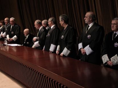 Acto de toma de posesi&oacute;n de los nuevos magistrados del Constitucional, el pasado junio