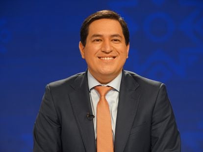El candidato a la presidencia de Ecuador, Andrés Arauz, durante un debate en Guayaquil.