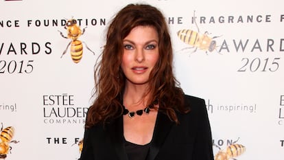 Linda Evangelista, en su última aparicion pública, en una entrega de premios en Nueva York en junio de 2015.