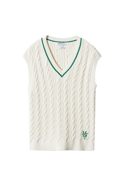 Jersey de ochos sin mangas, de Mango.