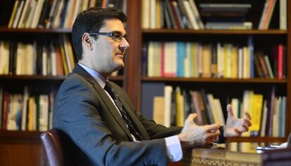 El rector de la Universidad Politécnica de Valencia durante la entrevista.
