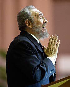El presidente cubano, Fidel Castro, el pasado jueves  en La Habana.