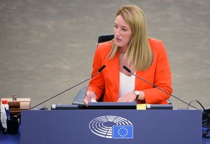 La vicepresidenta del Parlamento Europeo, Roberta Metsola.